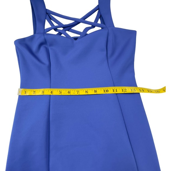 Eliza J Cobalt Blue Bodycon Strappy Cocktail Dress (6) - Picture 10 of 15